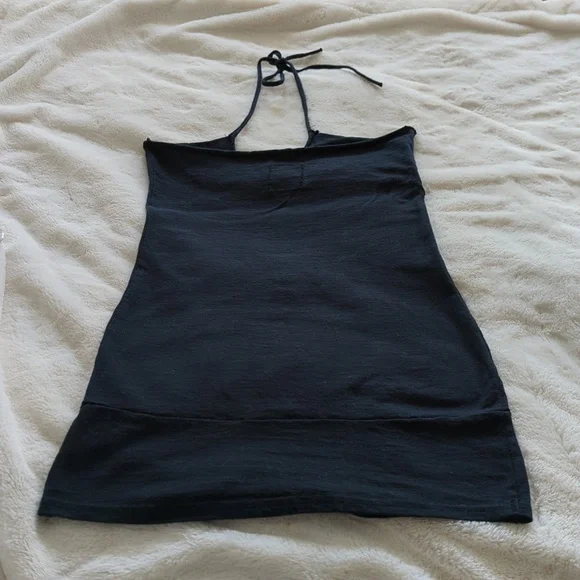 *RARE* Rockin' Bones Custom Halter Tunic/Dress Black with Orange Skeleton XS - Picture 4 of 9